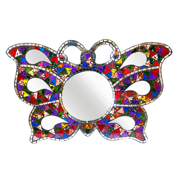 Декоративное Зеркало Бабочка мозаика  60х40 см