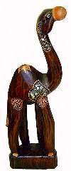 Статуэтка интерьерная "Верблюд" 50см. авторская резьба, роспись в стиле антик