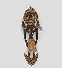 Панно из дерева "Абориген Папуа" 55см