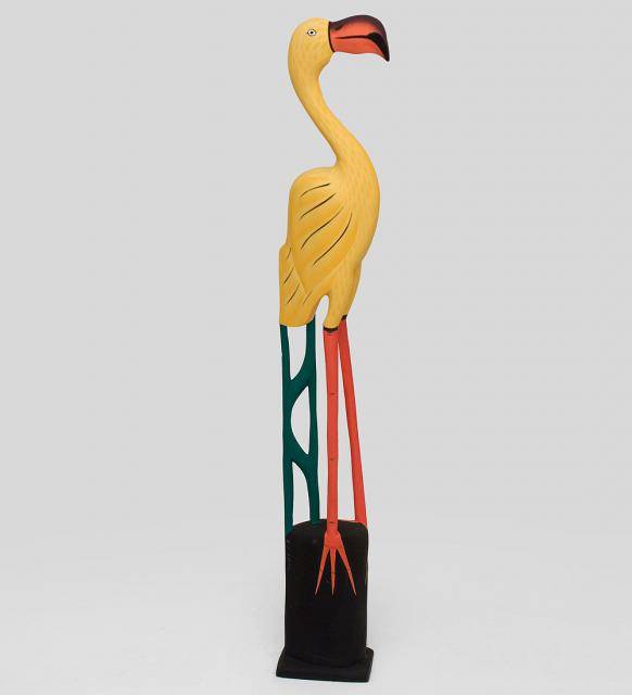 Напольная статуэтка "Желтый Фламинго" 150см