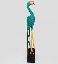 Большая статуэтка "Зеленый Фламинго" 150см