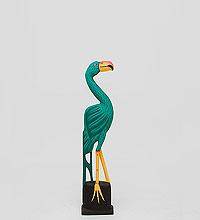 Деревянная фигурка "Зеленый Фламинго" 60см